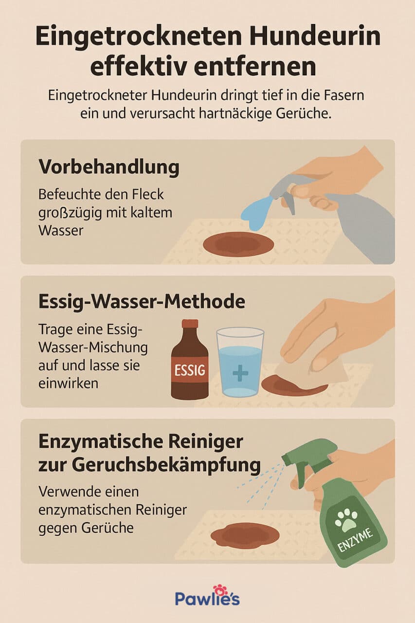 Eingetrockneten Hundeurin vollständig entfernen