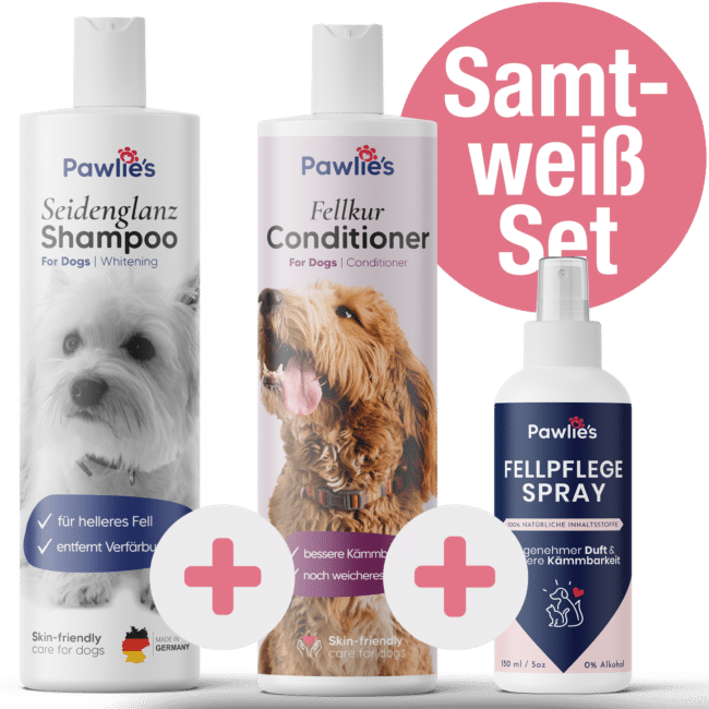 Fellpflege Set für weiße Hunde